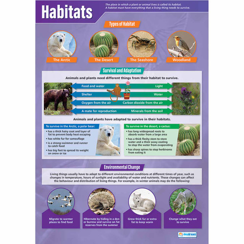 School Charts - Habitats Laminated